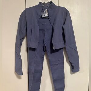 Nova Sport Slate Blue Leggings and Jacket Set
